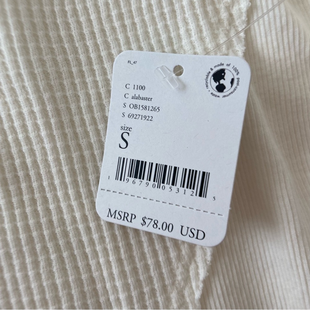 Free People Women’s Santa Clara Thermal Top in Alabaster - Picture 12 of 16